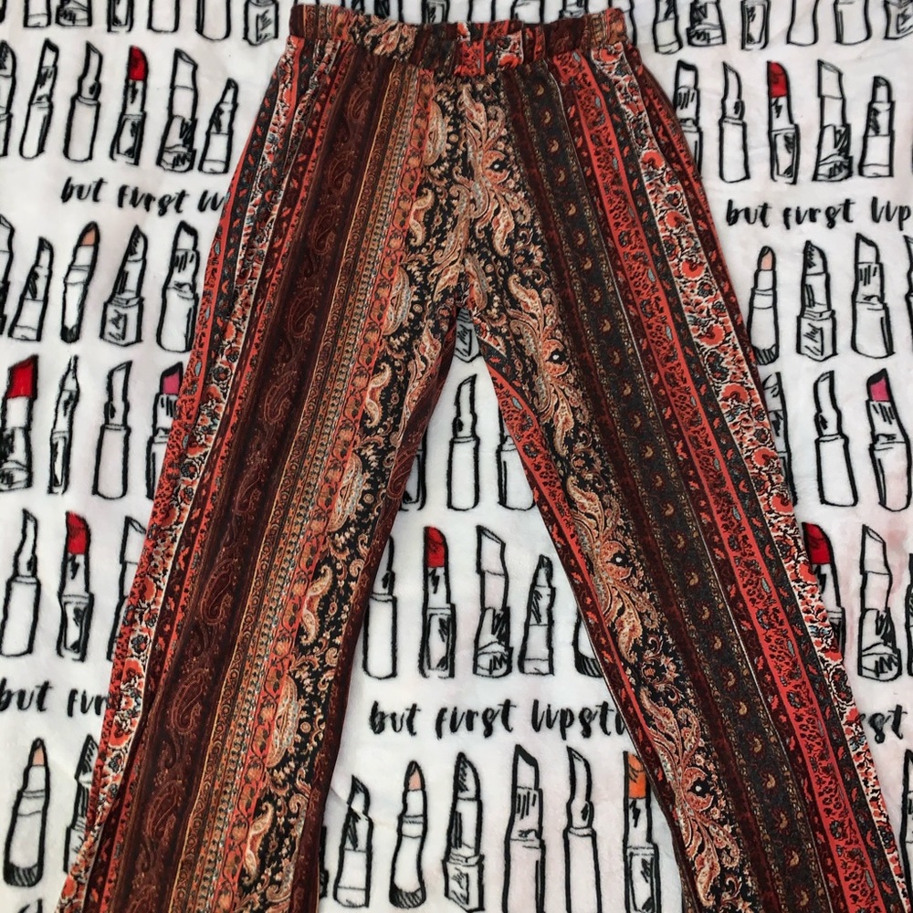 Tribal print bell bottoms